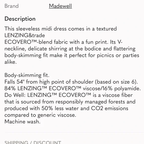 BNWT Madewell The Ariana Midi Slip Dress - Picture 3 of 6